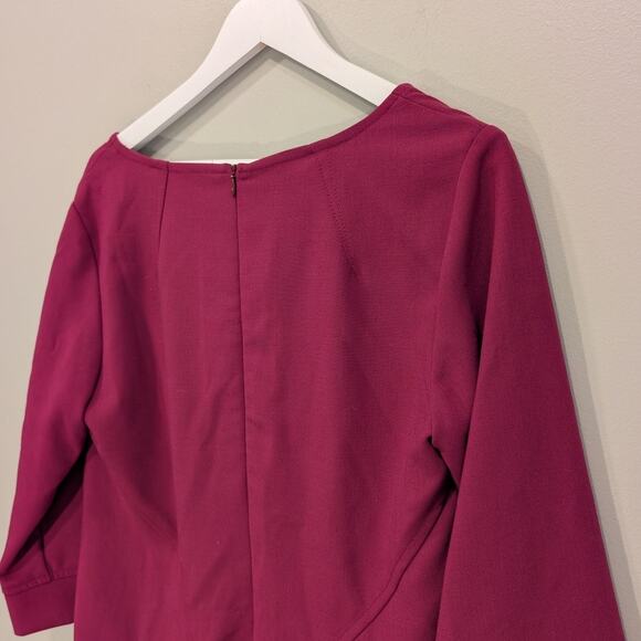 Trina Turk Silvia 3/4 Sleeve Sheath Dress Barbiecore Business Brunch - Size 10 - Picture 4 of 8